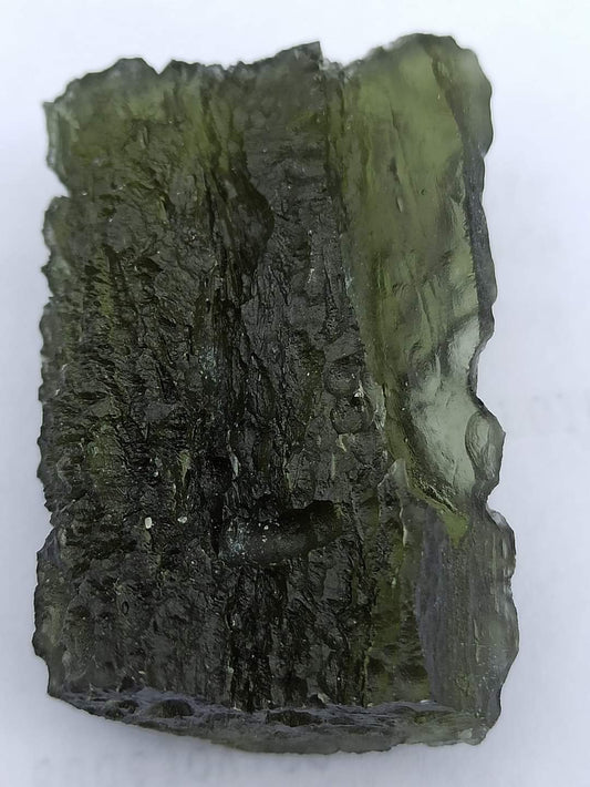 Unica e Autentica Moldavite Grezza da Nové Hrady - Dřevitý Zelený - 13.47g