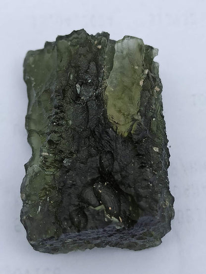 Unica e Autentica Moldavite Grezza da Nové Hrady - Dřevitý Zelený - 13.47g