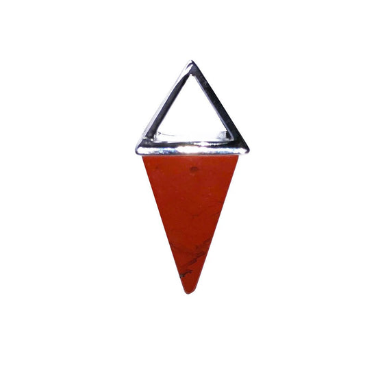 Ciondolo in Diaspro Rosso – Piramide in Argento