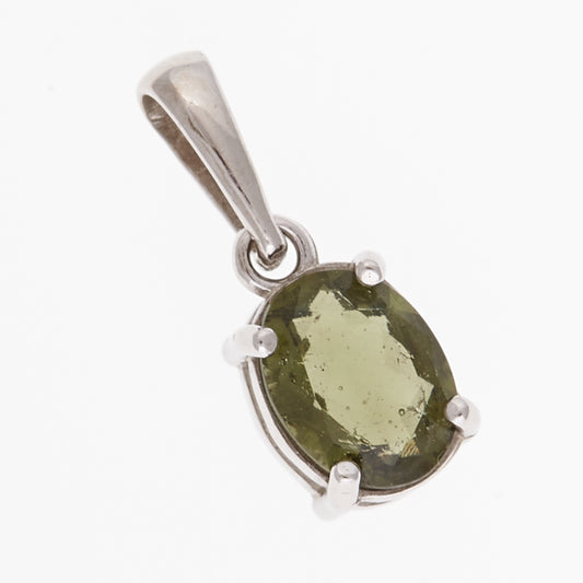 Ciondolo in argento con Moldavite 1191