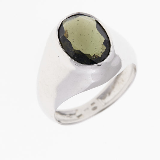 Anello da uomo in Argento con Moldavite 3105 Codice catalogo: AGV3105