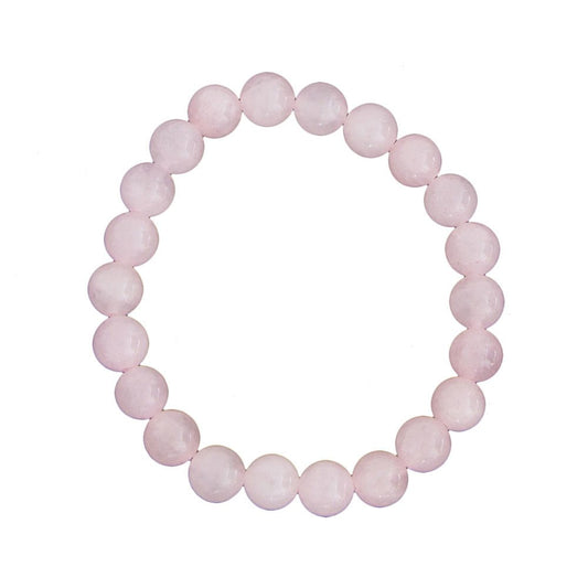 Bracciale in Quarzo Rosa – Perline