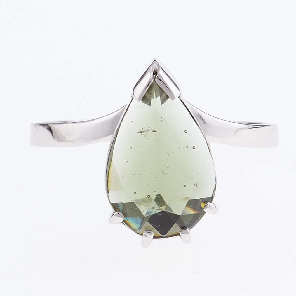 Anello in Argento con Moldavite 004