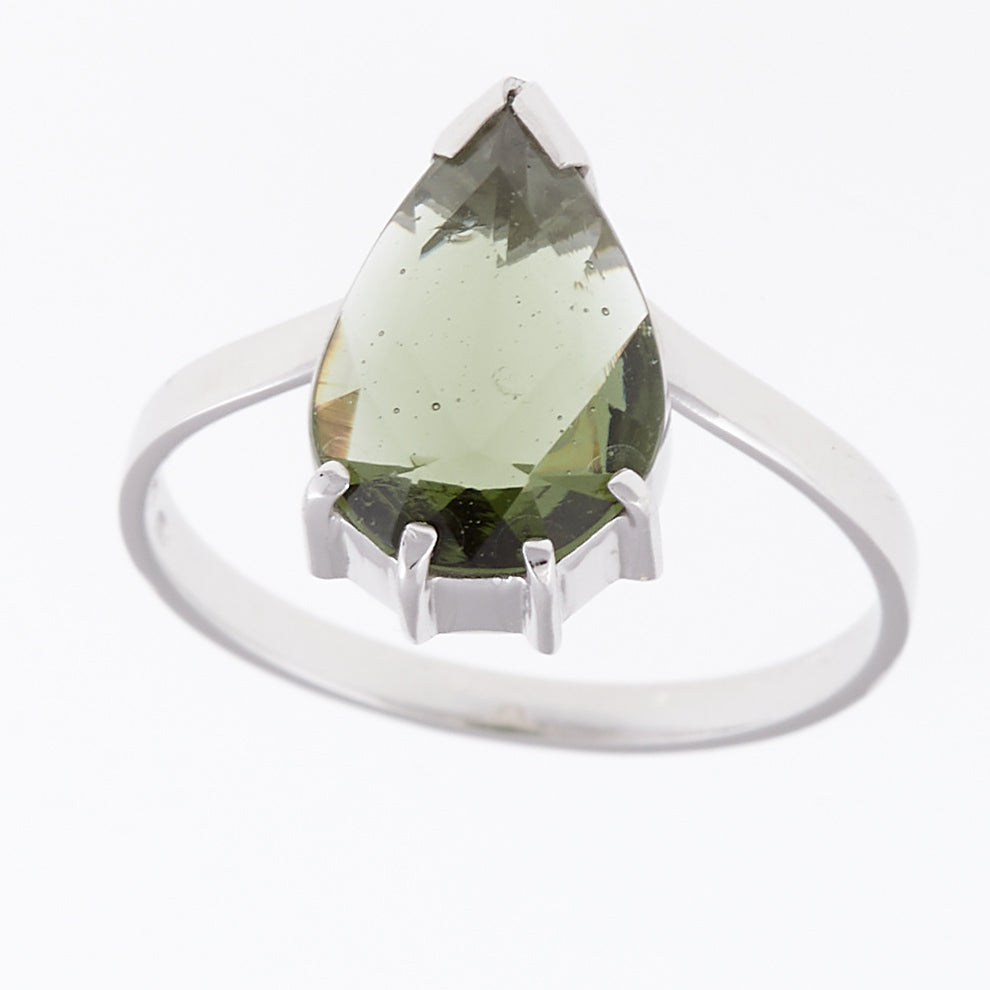 Anello in Argento con Moldavite 004