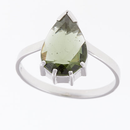 Anello in Argento con Moldavite 004