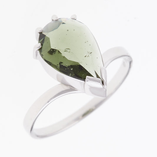 Anello in Argento con Moldavite 004