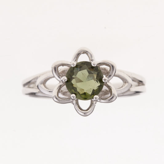 Anello in argento con Moldavite 584