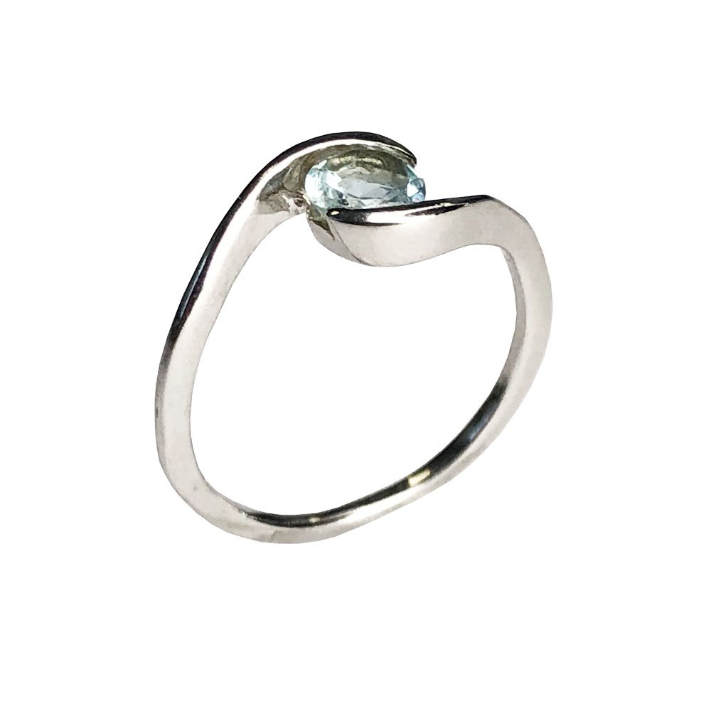 Anello Acquamarina “Doriane” – Argento 925