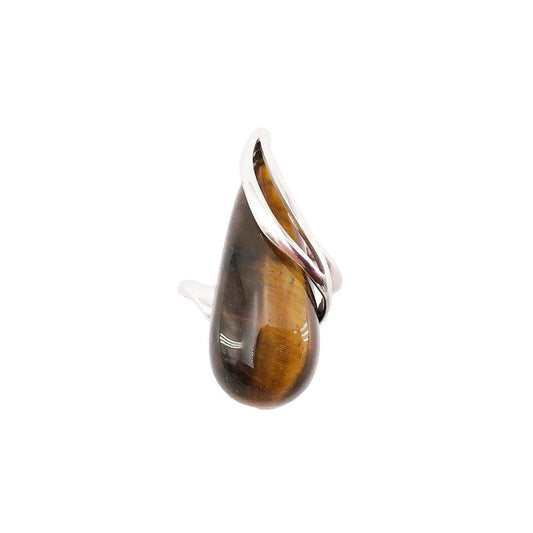 Anello Occhio di Tigre “Colomba” – Argento 925