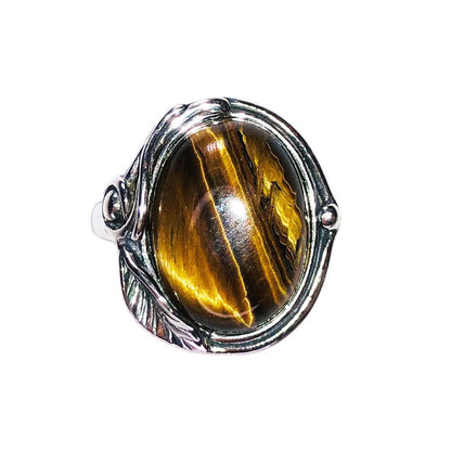 Anello Occhio di Tigre “Justine” – Argento 925