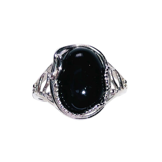 Anello “Capucine” in Onice Nera – Argento 925