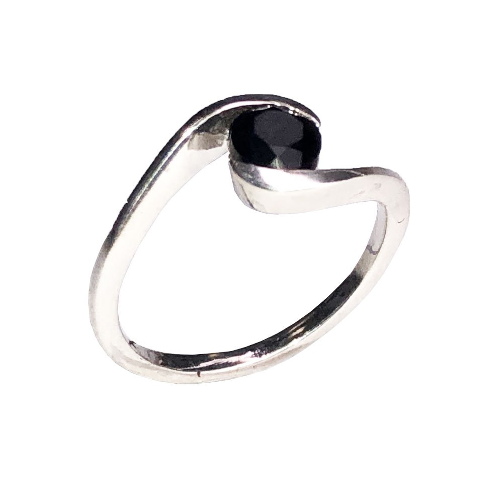 Anello “Doriane” Onice Nero – Argento 925