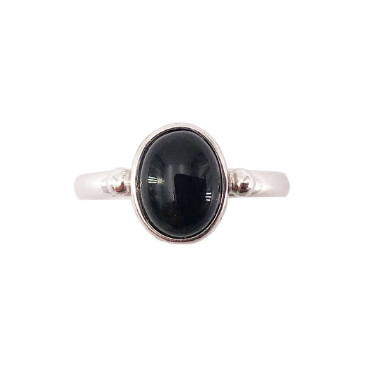 Anello “Camille” con Onice Nera – Argento 925