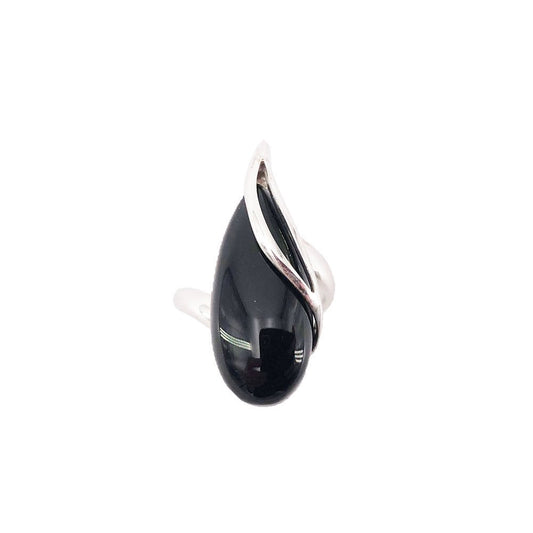 Anello “Colomba” con Onice Nero – Argento 925