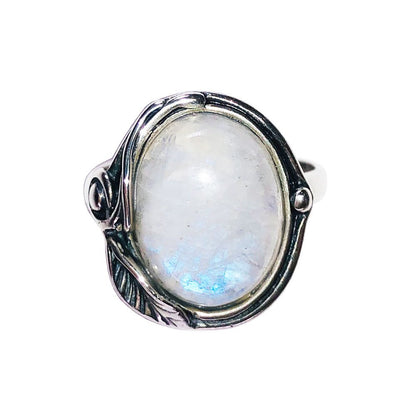 Anello in Pietra di Luna “Justine” – Argento 925