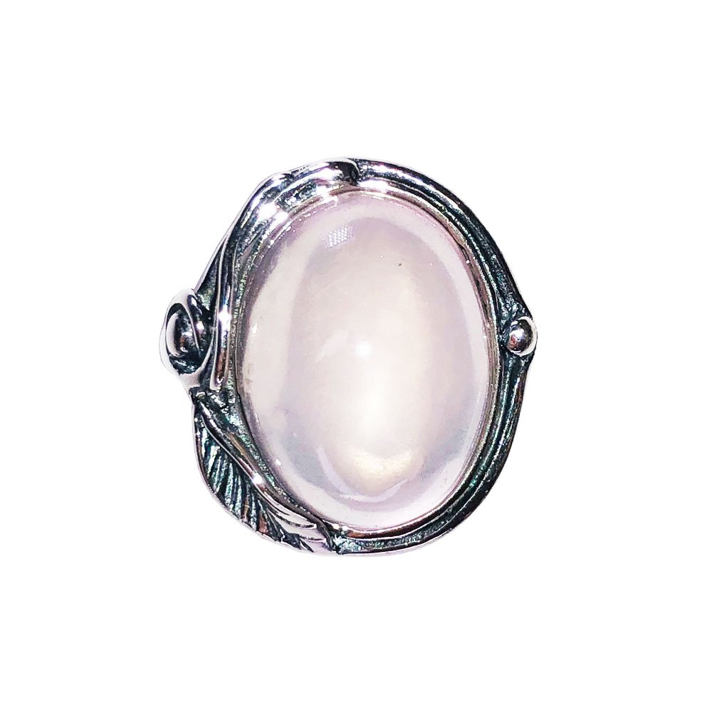 Anello “Justine” con Quarzo Rosa – Argento 925