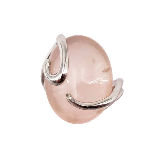 Anello Quarzo Rosa “Océane” – Argento 925