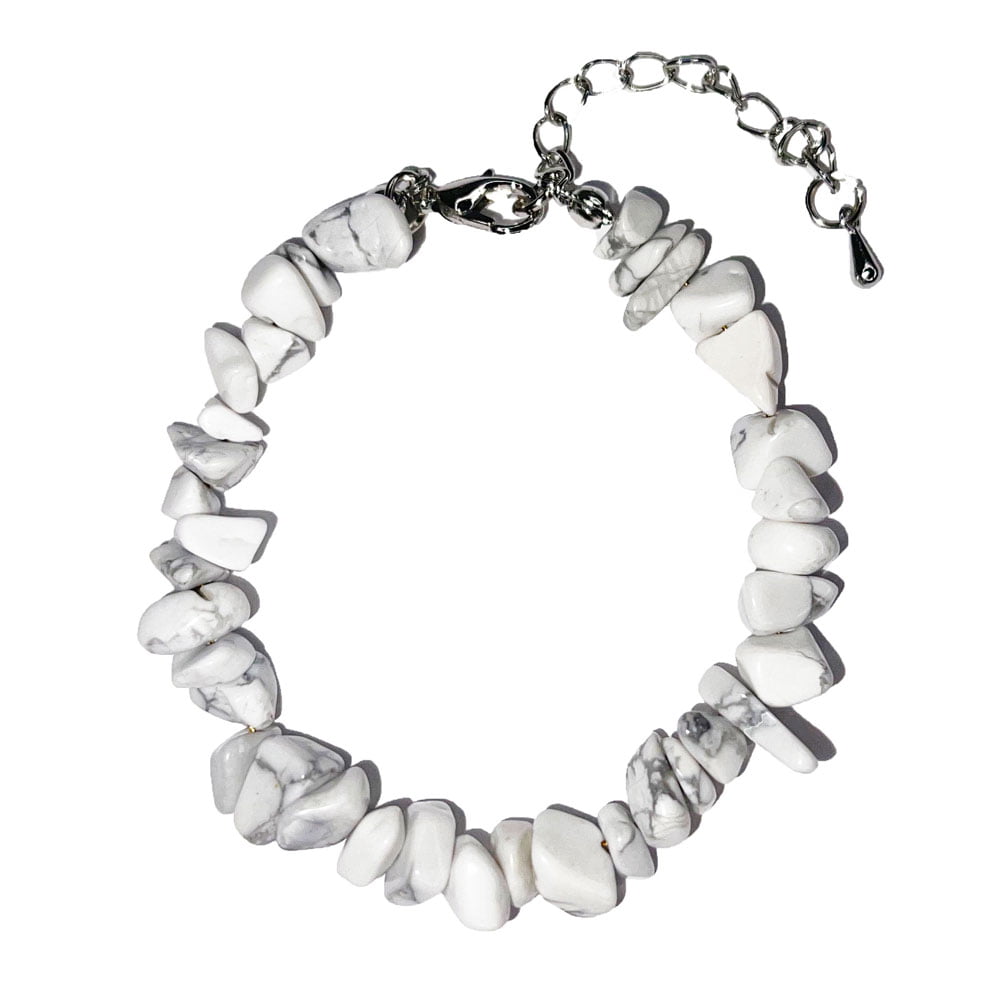 Bracciale Howlite – Barocco con chiusura – da 19 a 23 cm