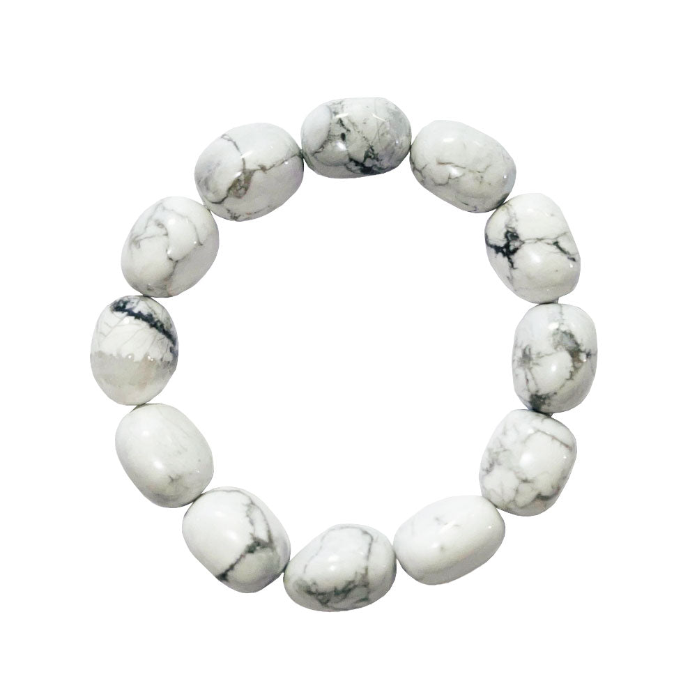 Bracciale Howlite – Pietre pepite