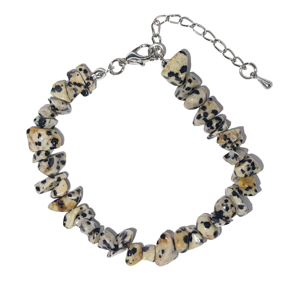 Bracciale di Diaspro dalmata – Barocco con chiusura – da 19 a 23 cm