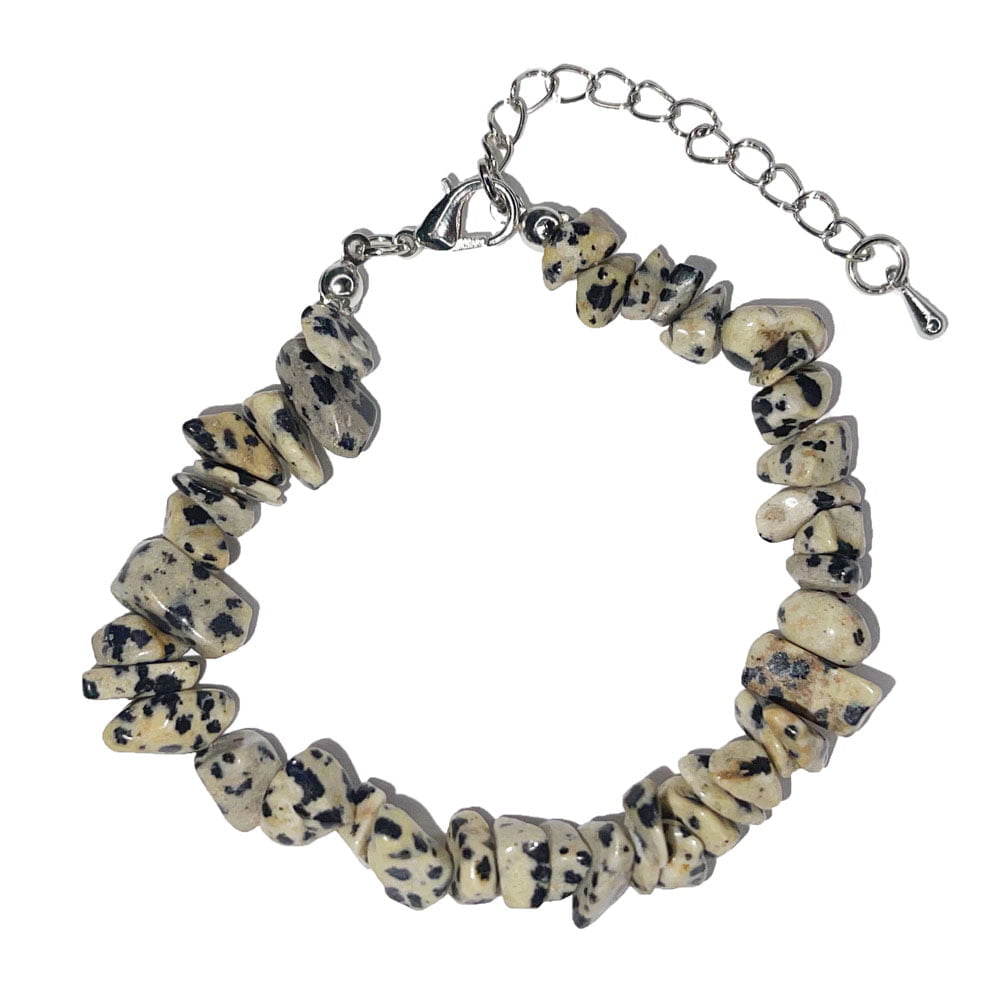 Bracciale di Diaspro dalmata – Barocco con chiusura – da 19 a 23 cm