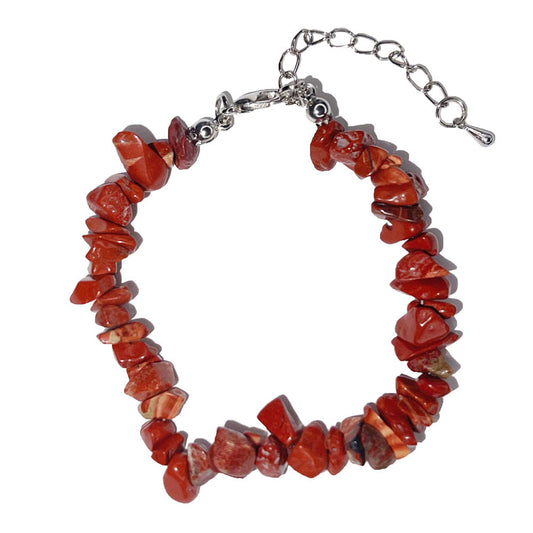 Bracciale in Diaspro Rosso – Barocco con chiusura – da 19 a 23 cm