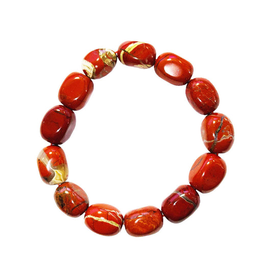 Bracciale in Diaspro Rosso – Pietre pepite