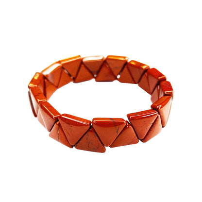 Bracciale Diaspro Rosso – Pietre triangolari