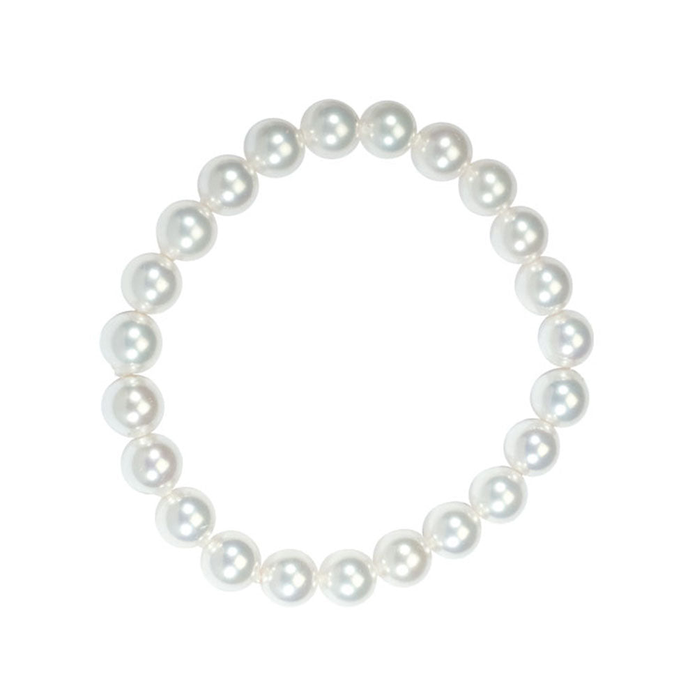 Bracciale con Perle Bianche di Maiorca – perle sferiche da 8 mm