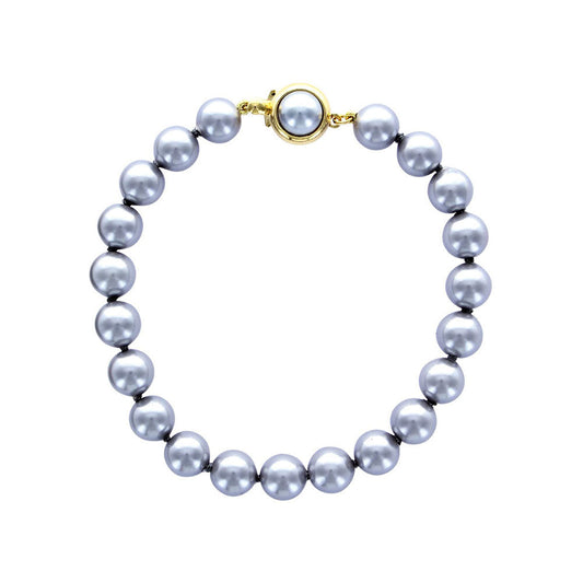 Bracciale con Perle Bianche di Maiorca – perline sferiche da 8 mm