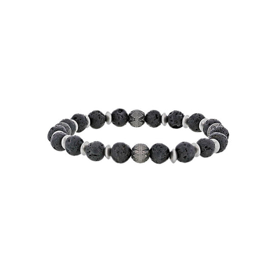 Bracciale in Pietra Lavica “Per Lui” – Ref. F01-592