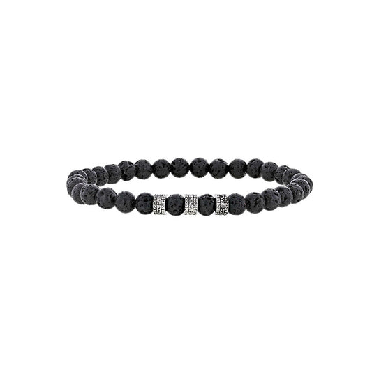 Bracciale in Pietra Lavica “Per Lui” – Ref. F01-622