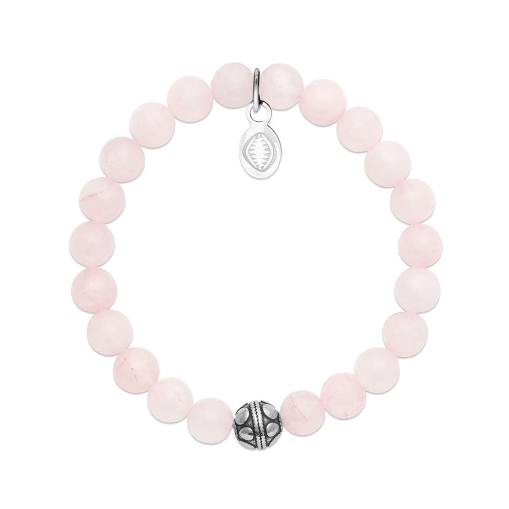 Bracciale Quarzo Rosa e Sfera “Per Lei”