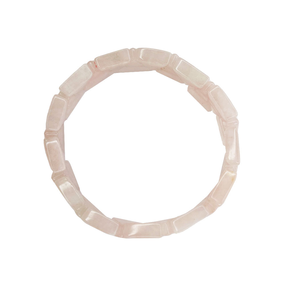 Bracciale Quarzo Rosa – Pietre triangolari