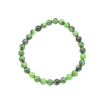 Bracciale con Rubini su zoisite - perline