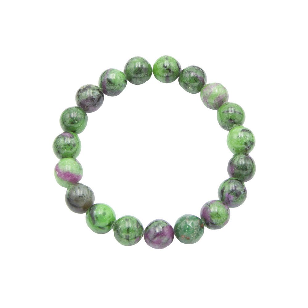 Bracciale con Rubini su zoisite - perline