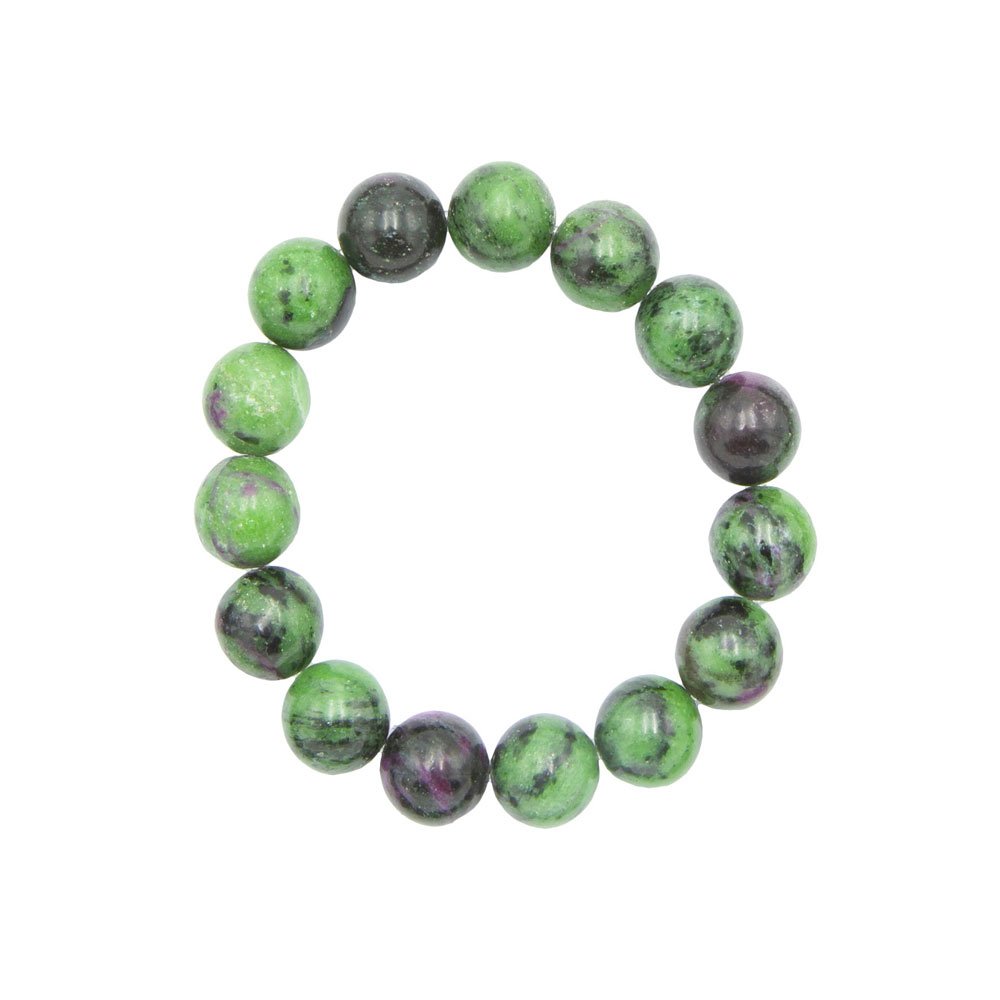 Bracciale con Rubini su zoisite - perline