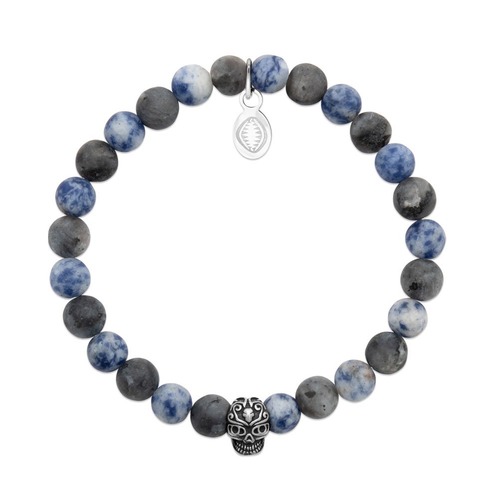 Bracciale Sodalite e Teschio “Per Lui”