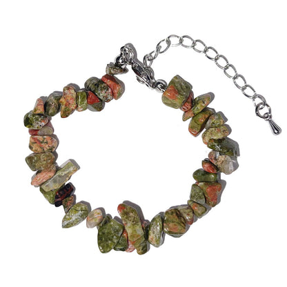 Bracciale Unakite – Barocco con chiusura – da 19 a 23 cm