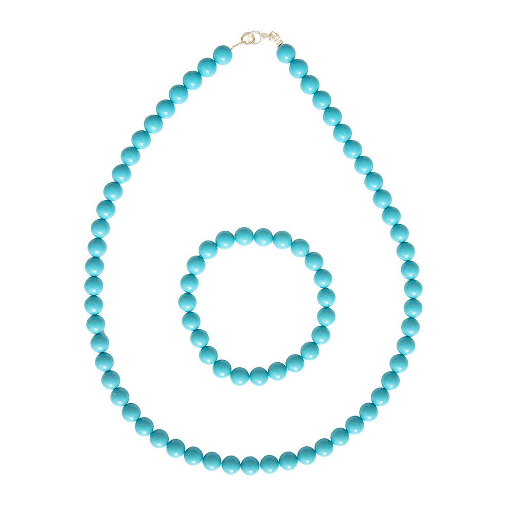 Set di Howlite blu – Pietre con perline da 6 mm