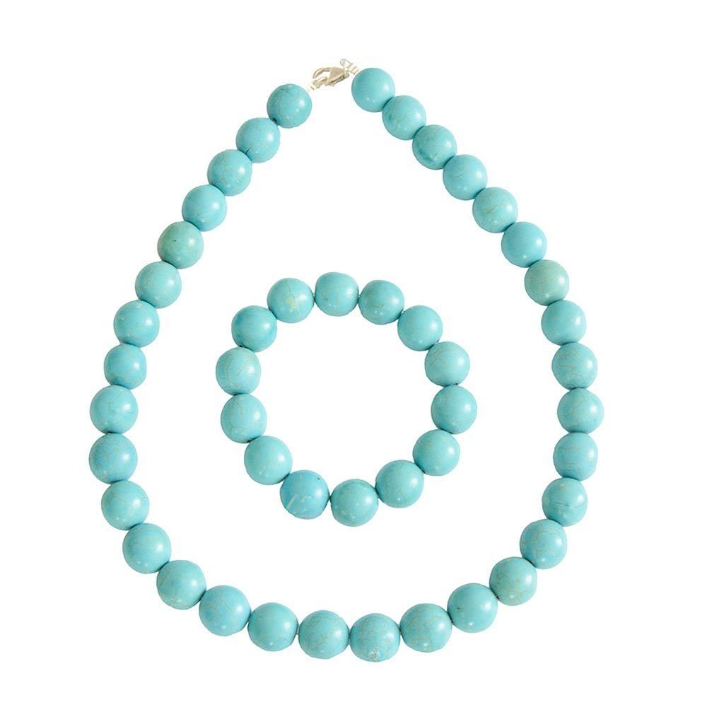 Set di Howlite blu – Pietre con perline da 6 mm