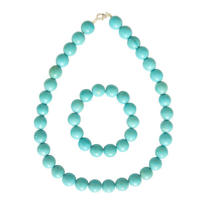 Set di Howlite blu – Pietre con perline da 6 mm