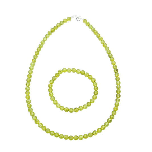 Set di Peridoti: pietre con perline da 6 mm