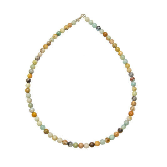 Collana di Amazzonite Multicolore – Pietre sferiche