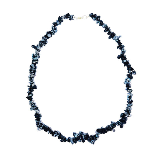 Collana di Ossidiana Neve – Barocca