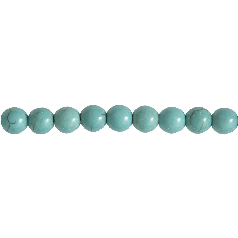 Filo di Howlite blu – Pietre sferiche da 6 mm