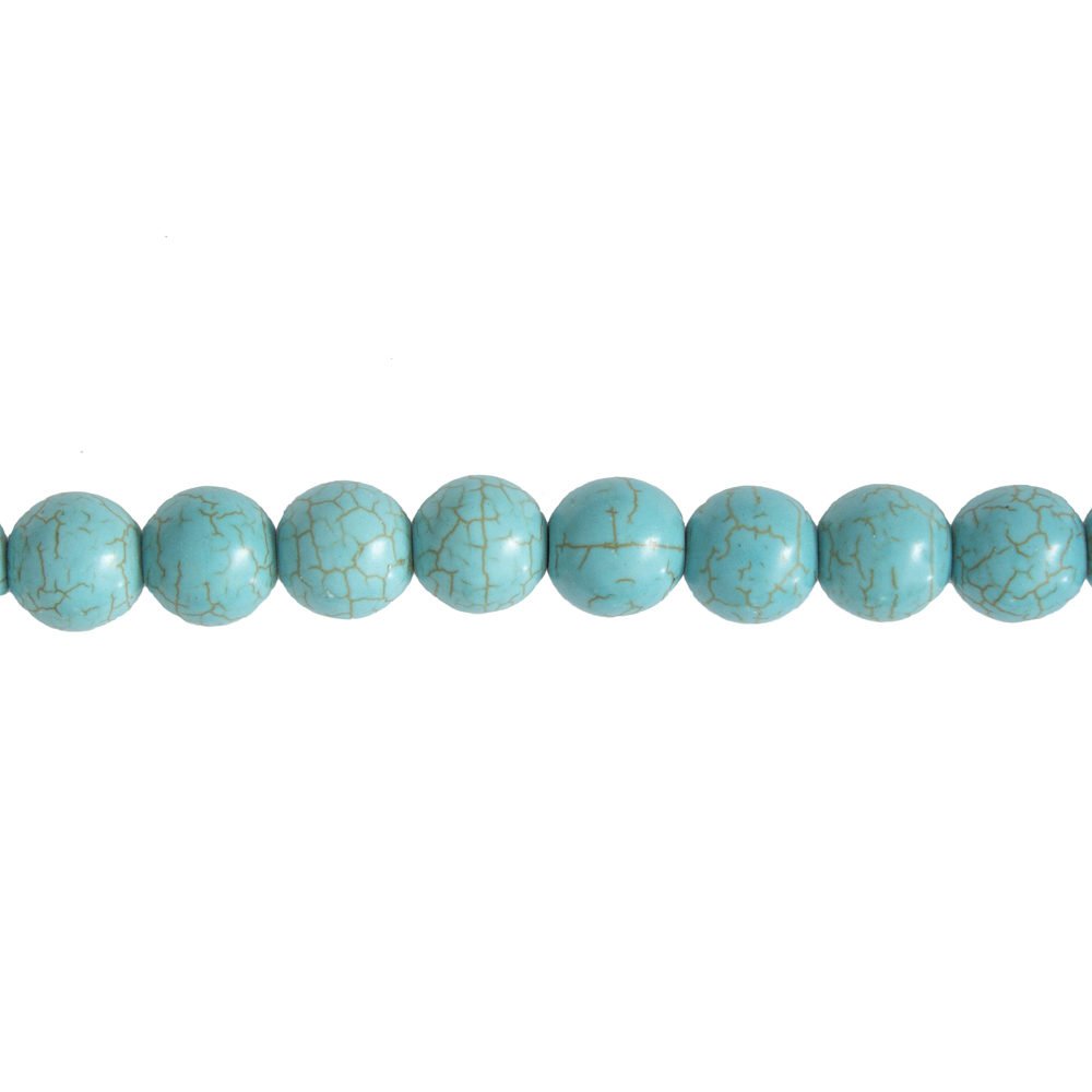 Filo di Howlite blu – Pietre sferiche da 6 mm