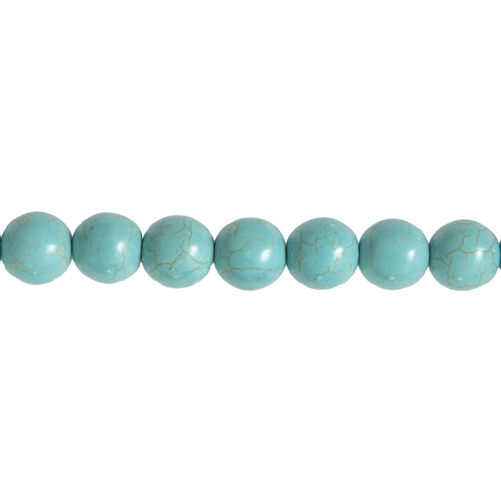 Filo di Howlite blu – Pietre sferiche da 6 mm