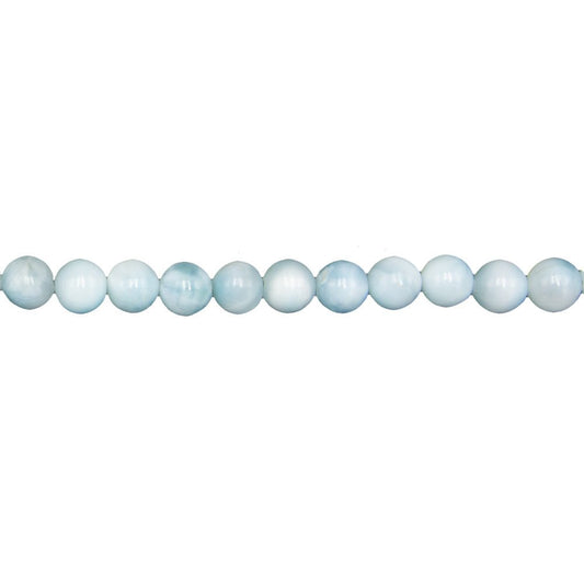 Filo Larimar – Pietre sferiche da 6 mm