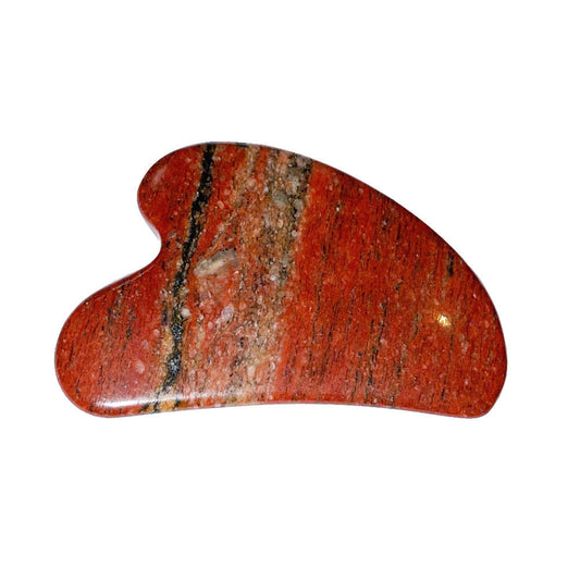 Gua Sha per massaggi in diaspro rosso